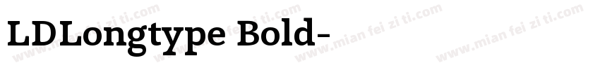 LDLongtype Bold字体转换